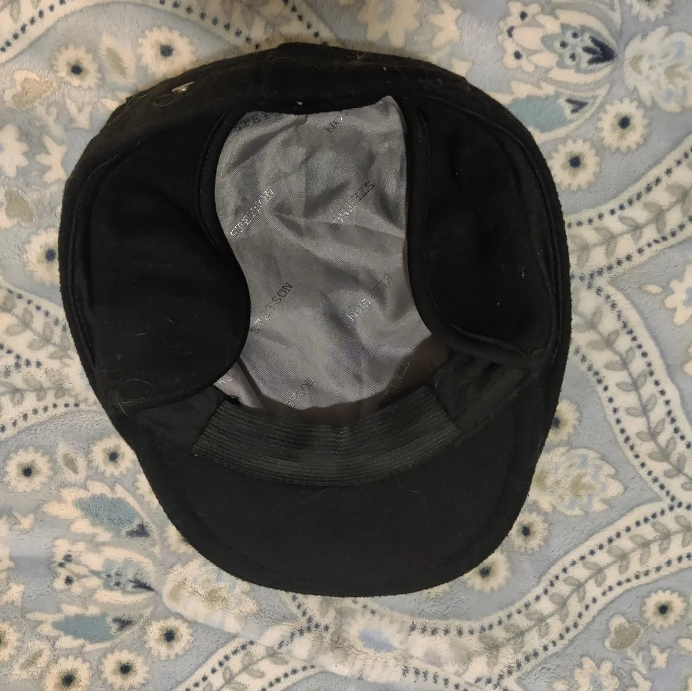 Stetson Newsboy wool blend hat adjustable ear warmer! Stretch Small/medium men's - Picture 5 of 7